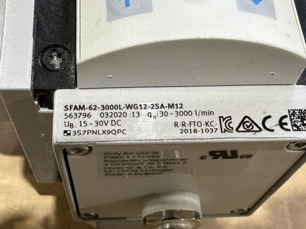 SFAM-62-3000L-WG12-2SA-M12 563796 Festo Durchflusssensor