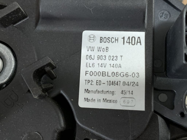 06J903023T BOSCH Generator Lima VW Beetle 2012 -  NEW