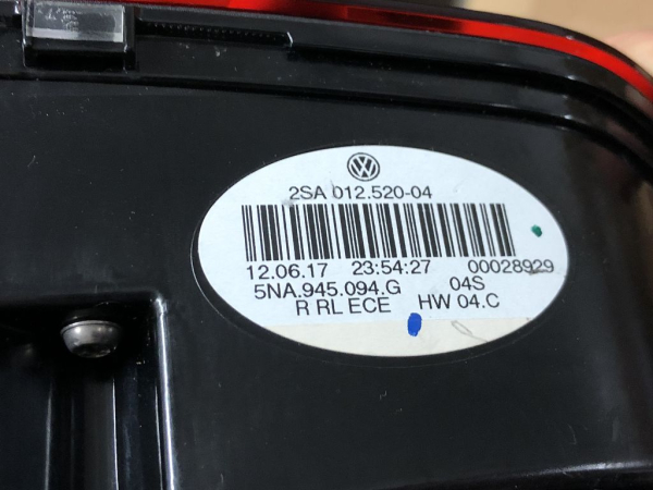 5NA945094G Original VW LED Schlussleuchte rechts Tiguan RHD Neuwertig
