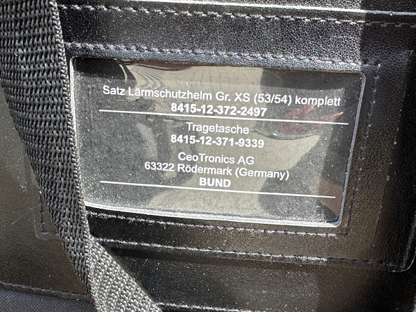 original Bundeswehr CeoTronics Lärmschutzhelm Gr.XS(53/54cm) Bodenpersonal