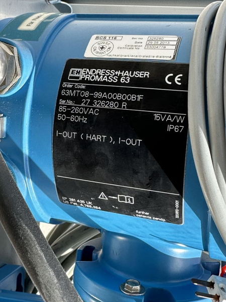 Endress+Hauser Promass 63MT08 mass flow meter