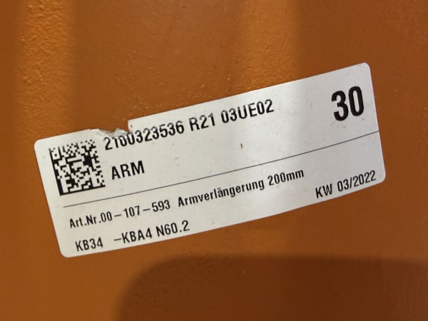 KUKA Armverlängerung 200mm Roboterarm 00-107-593 - Kopie