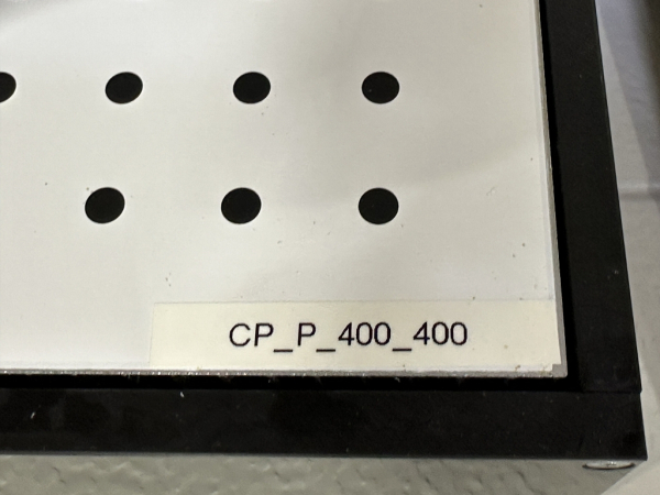 Kalibrierplatten Lochplatten Set für optische Messsysteme CP_P_400_400 / CP_P_400_402 (gebraucht)