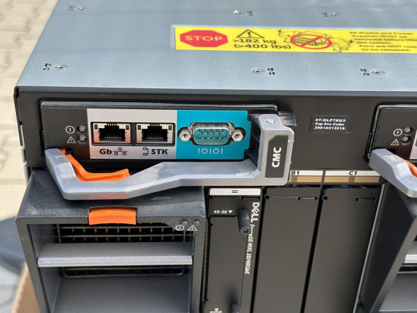 Dell PowerEdge M1000e BMX01 Blade Chassis server rack iKVM CMC Force10 MXL 10/40GbE used